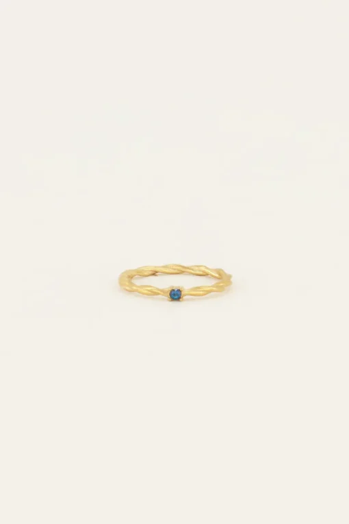 Single Ocean Blue Ring