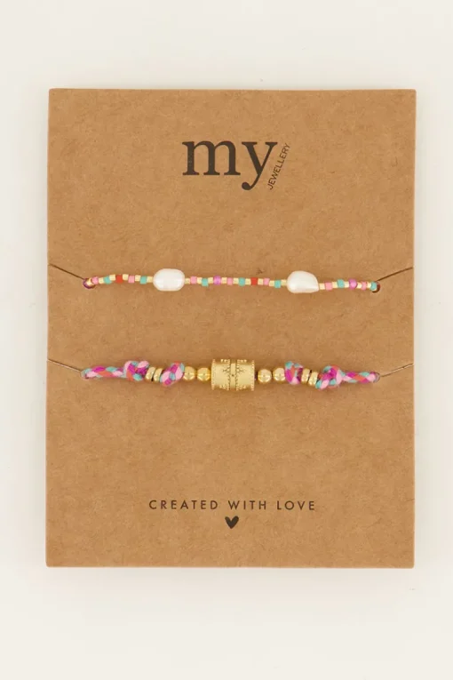 Souvenir Armbanden Set Met Parels