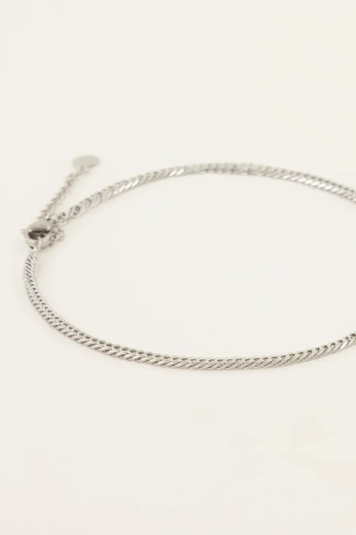 Souvenir Enkelbandje Met Platte Schakels