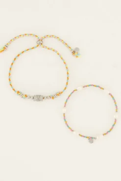 Souvenir Multikleur Armband Set Met Parels