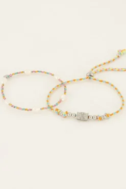 Souvenir Multikleur Armband Set Met Parels