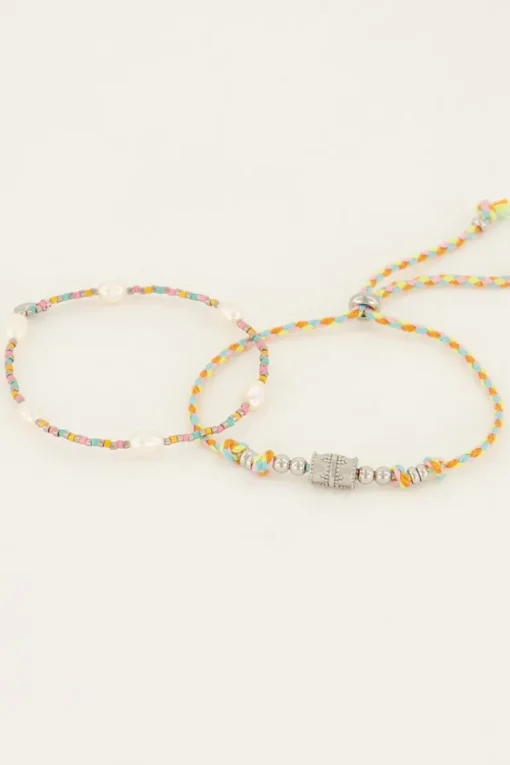 Souvenir Multikleur Armband Set Met Parels