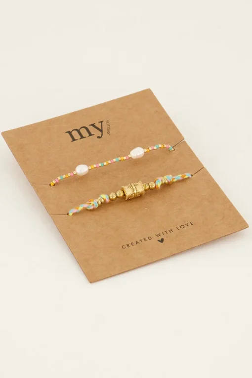 Souvenir Multikleur Armband Set Met Parels