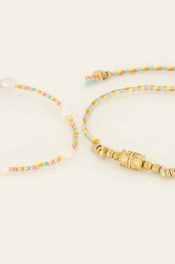 Souvenir Multikleur Armband Set Met Parels