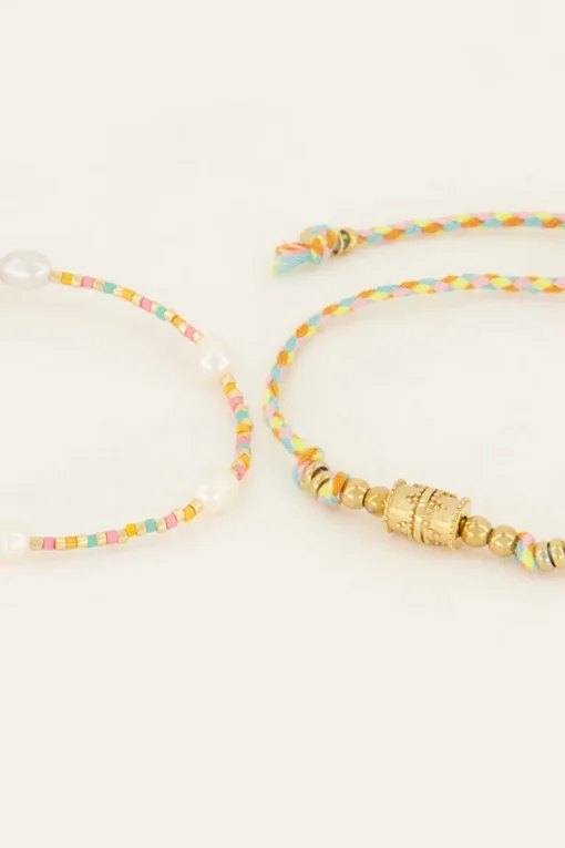 Souvenir Multikleur Armband Set Met Parels