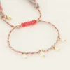 Souvenir Multikleur Gevlochten Armband Met Parels