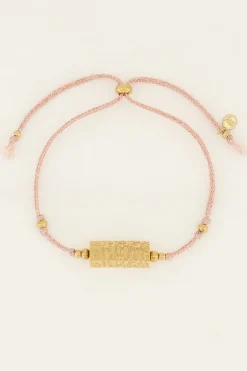Souvenir Roze Armband Met Panterprint Bedel