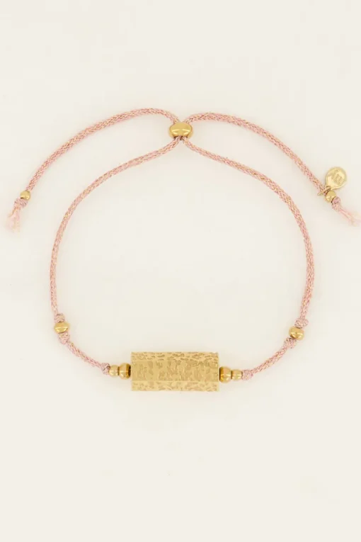 Souvenir Roze Armband Met Panterprint Bedel