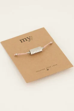 Souvenir Roze Armband Met Panterprint Bedel