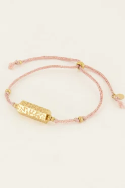 Souvenir Roze Armband Met Panterprint Bedel