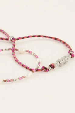 Souvenir Roze Armbanden Set Met Parels