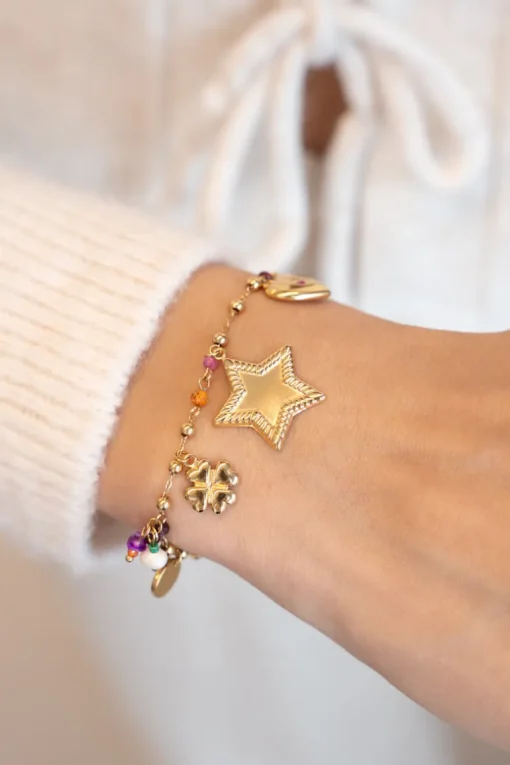 Starry Bedelarmband Met Ster En Kralen