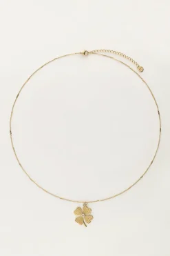 Starry Ketting Met Klaver & Strass