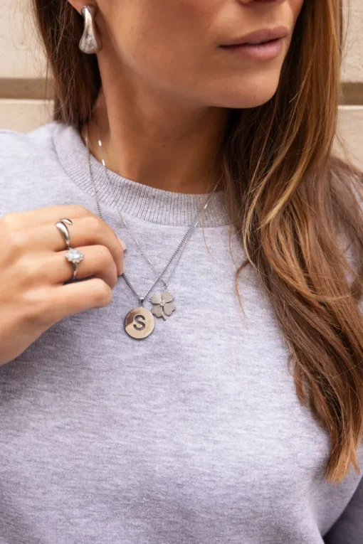 Starry Ketting Met Klaver & Strass