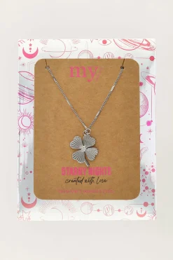 Starry Ketting Met Klaver & Strass