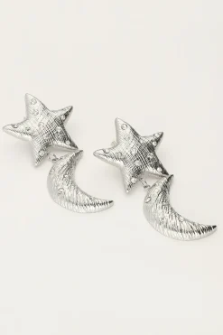 Starry Oorhangers Met Maan & Ster