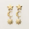 Starry Oorhangers Met Ster & Zon