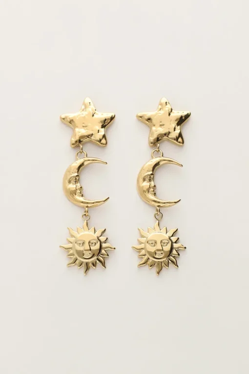 Starry Oorhangers Met Ster & Zon