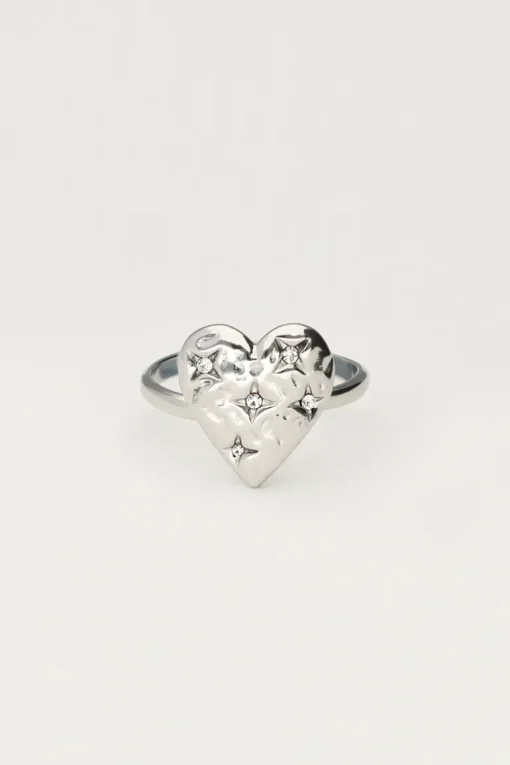 Starry Ring Hart Met Strass