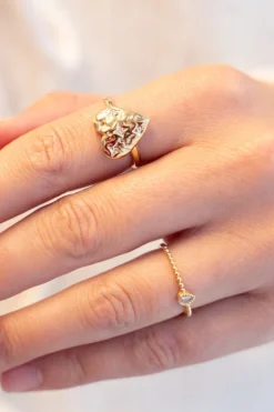 Starry Ring Hart Met Strass
