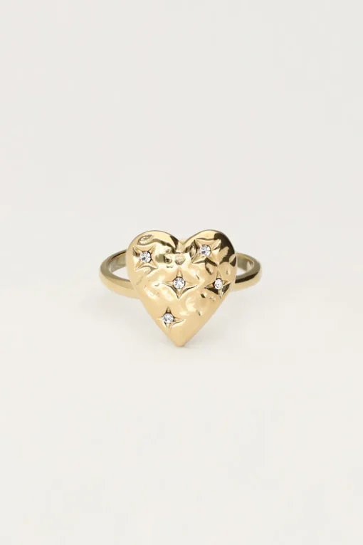 Starry Ring Hart Met Strass