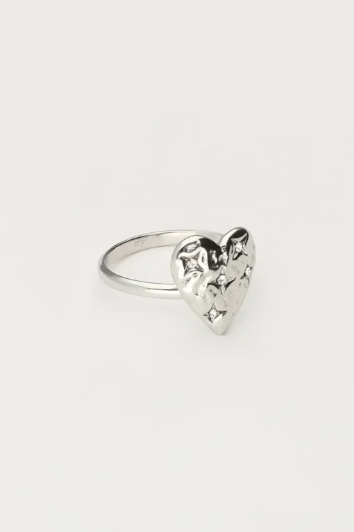 Starry Ring Hart Met Strass
