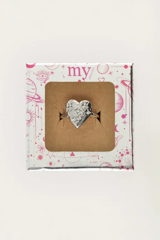 Starry Ring Hart Met Strass