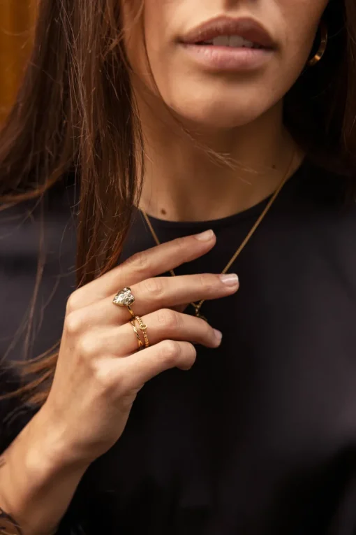 Starry Ring Hart Met Strass