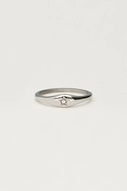 Starry Ring Met Strass Steentje