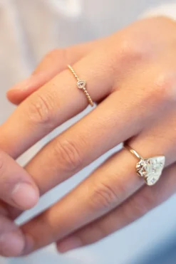 Starry Ring Met Strass Steen