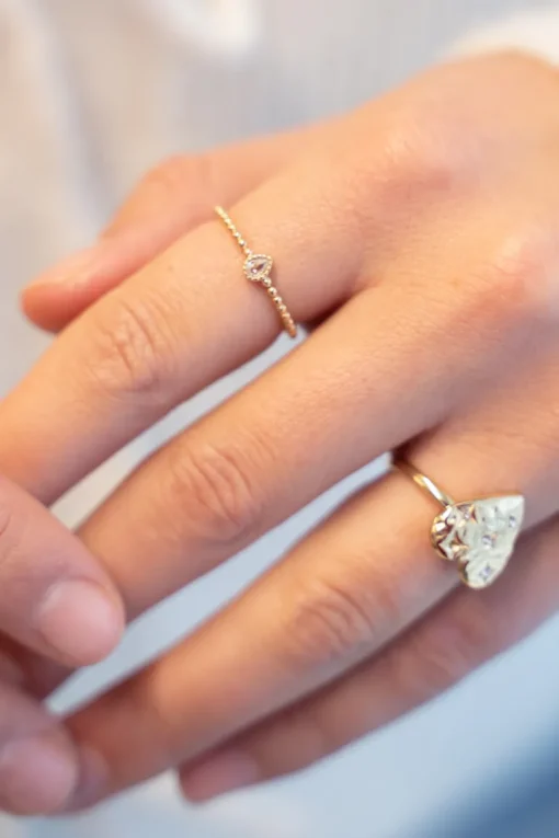 Starry Ring Met Strass Steen