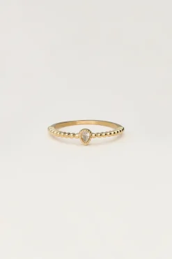 Starry Ring Met Strass Steen