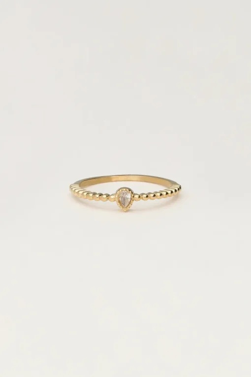Starry Ring Met Strass Steen