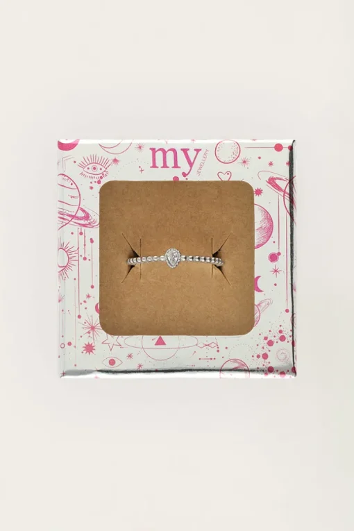 Starry Ring Met Strass Steen
