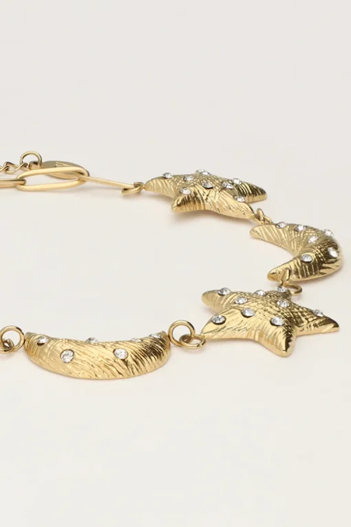 Starry Schakel Armband Met Manen & Sterren