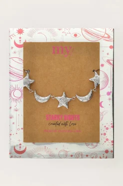 Starry Schakel Armband Met Manen & Sterren