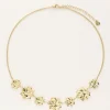 Statement Ketting Met Gestructureerde Bloemen