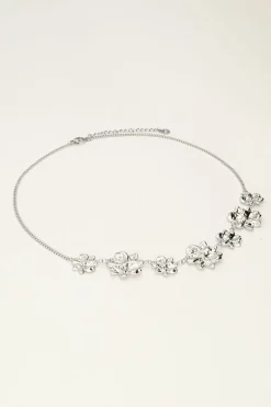 Statement Ketting Met Gestructureerde Bloemen