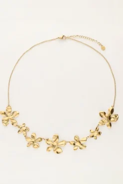 Statement Ketting Met Platte Bloemen