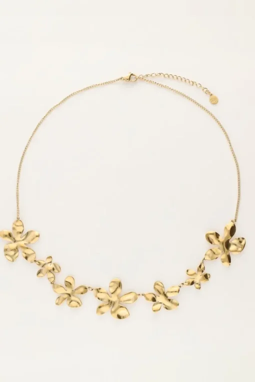 Statement Ketting Met Platte Bloemen