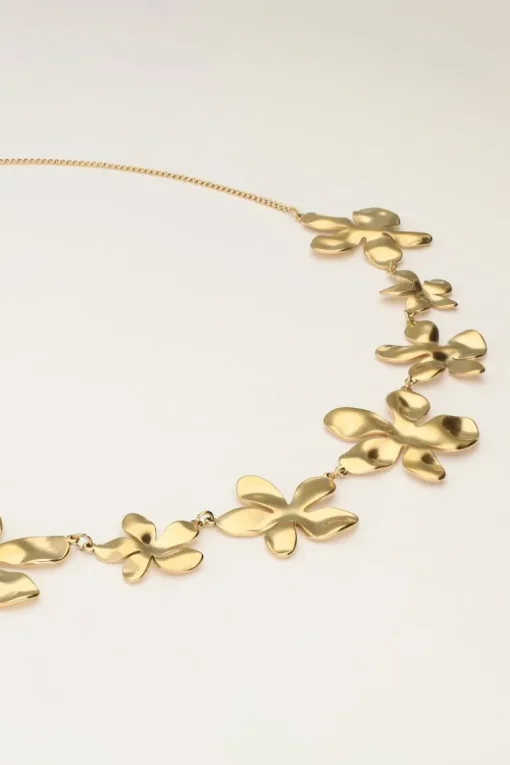 Statement Ketting Met Platte Bloemen