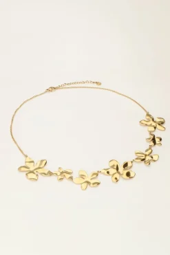 Statement Ketting Met Platte Bloemen