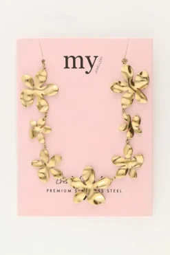 Statement Ketting Met Platte Bloemen