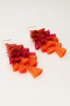 Statement Oorbellen Met Gekleurde Flosjes