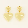 Statement Oorbellen Met Twee Hartjes