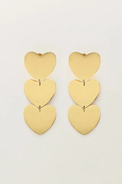 Statement Oorhangers Met Drie Hartjes