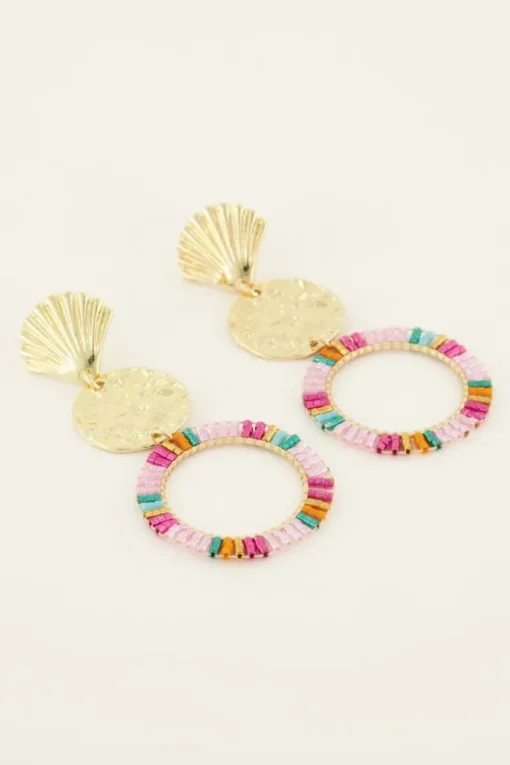 Statement Oorhangers Met Multikleur Kraaltjes