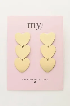 Statement Oorhangers Met Drie Hartjes