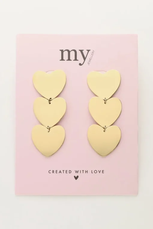 Statement Oorhangers Met Drie Hartjes