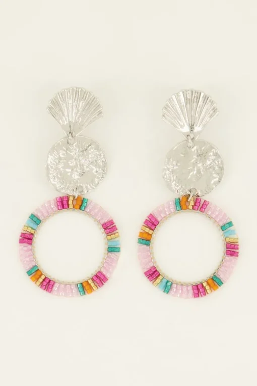 Statement Oorhangers Met Multikleur Kraaltjes
